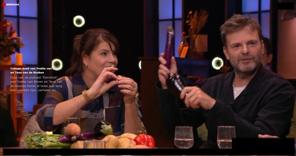 In Bar Laat: Teun en Yvette over hun nieuwe boek Etenstijd! – Teun van